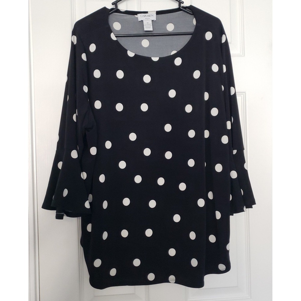 Carmen Marc Valvo Mans Plus Blouse‎ Size 2XL